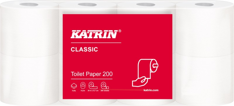 Katrin Toiletpapir 2-lag P 25 m, Hvid Classic, 64 rl (181402)