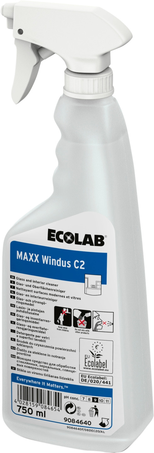 Ecolab Maxx Windus C2 12 x 750 ml Glasrens (9084640)