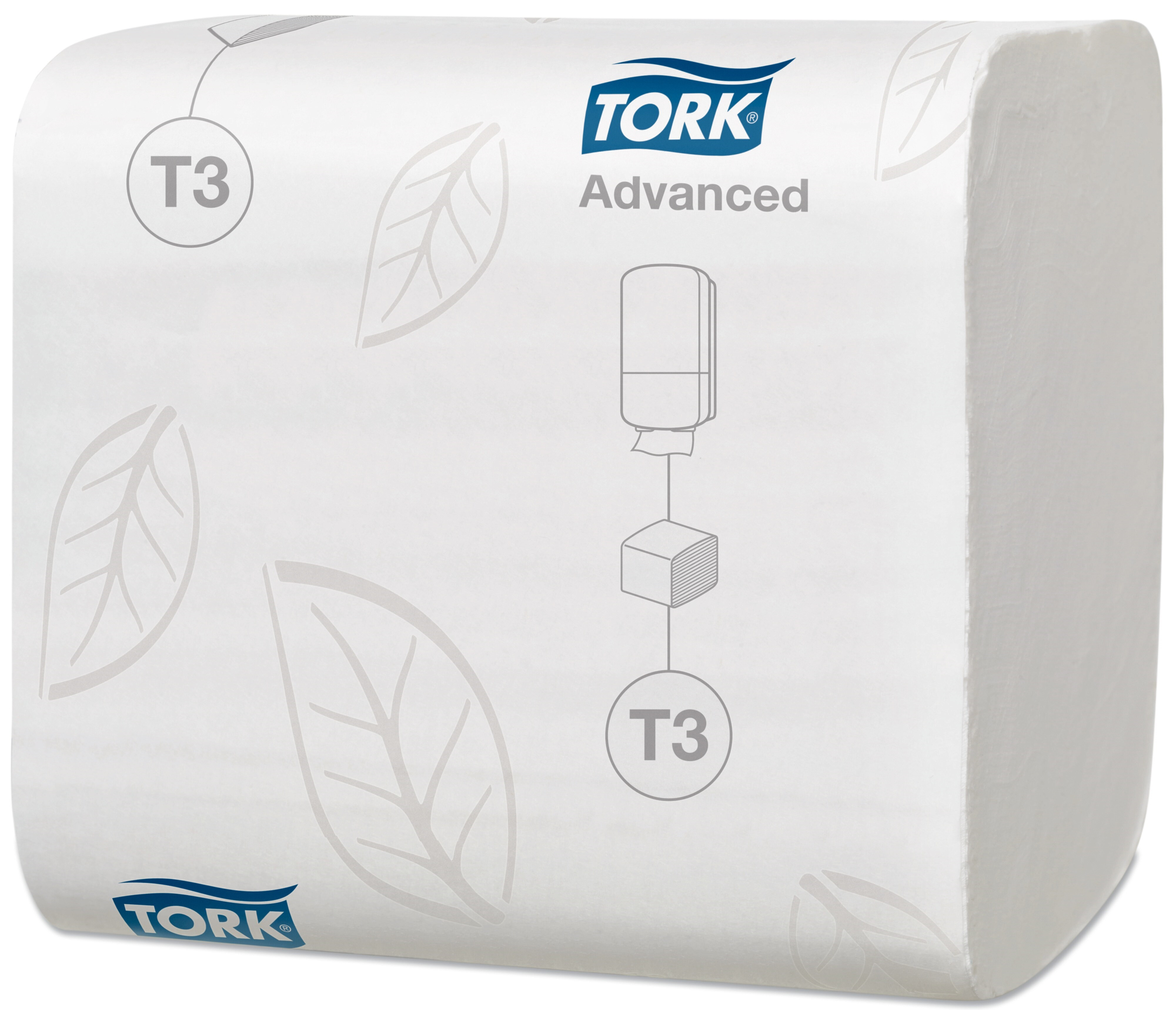 TORK Toiletpapir i arkT3 2-lag 8712 ark Hvid Advanced Bulk (114271)