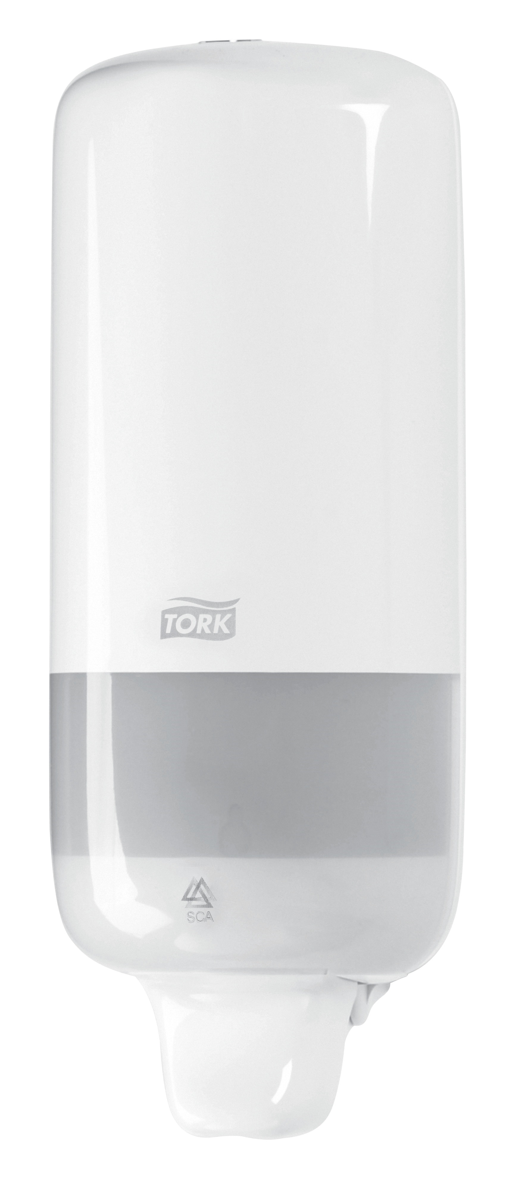 Se TORK Dispenser Sæbe/Desinfektion S1 Hvid 291 x 112 x 114 mm (560000) hos BLITE