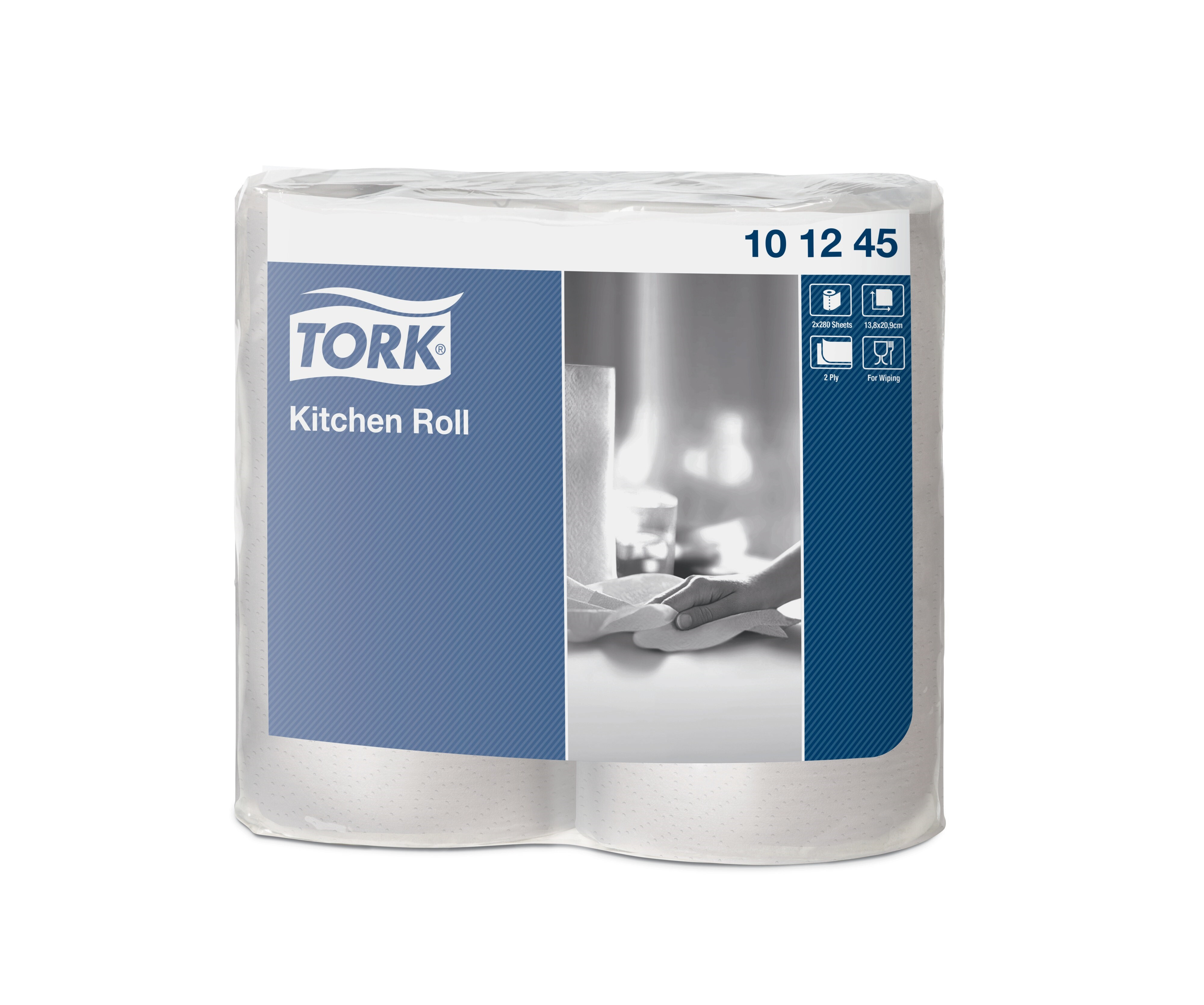 TORK Køkkenrulle 2-lag 38,6 m 7 x 2 rl Plus H:20,9 cm Korte ark (101245)