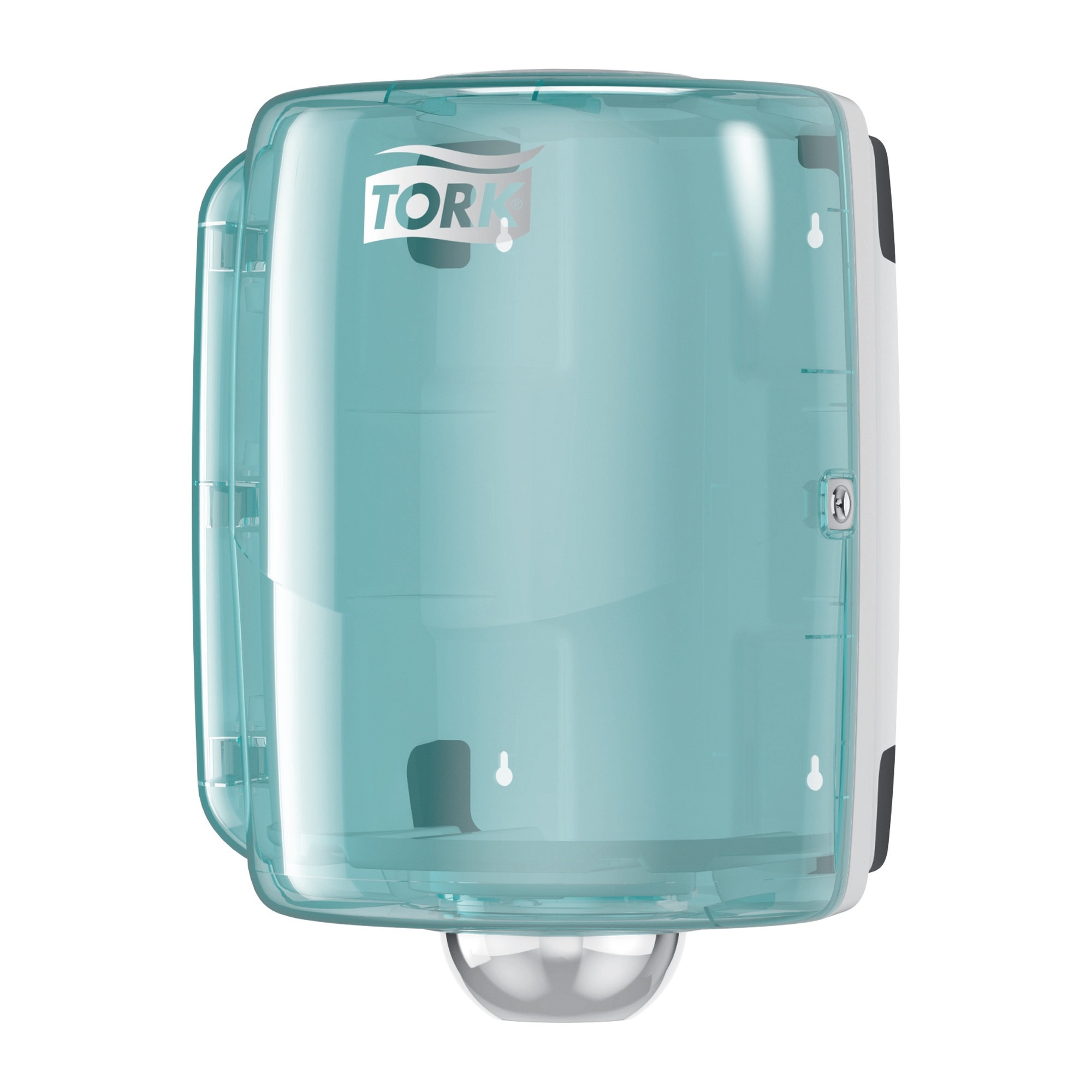 Se TORK Dispenser W2/M4 Maxi Hvid/Turkis Til Centerrulle (653000) hos BLITE