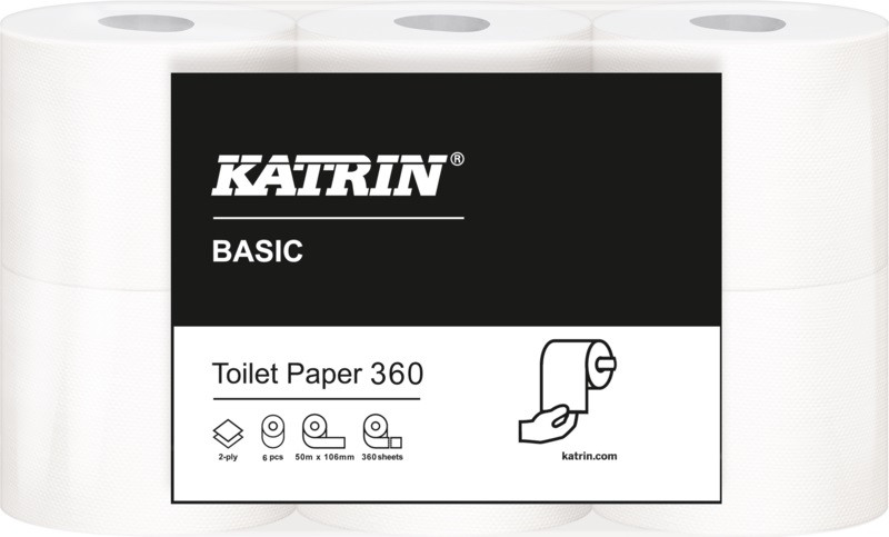 Katrin Toiletpapir 2-lag P 51,2 m, Natur Basic, 42 rl (102930)