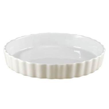 Tærtefad Porcelæn Ø26,7 cm Hvid Glat inderside