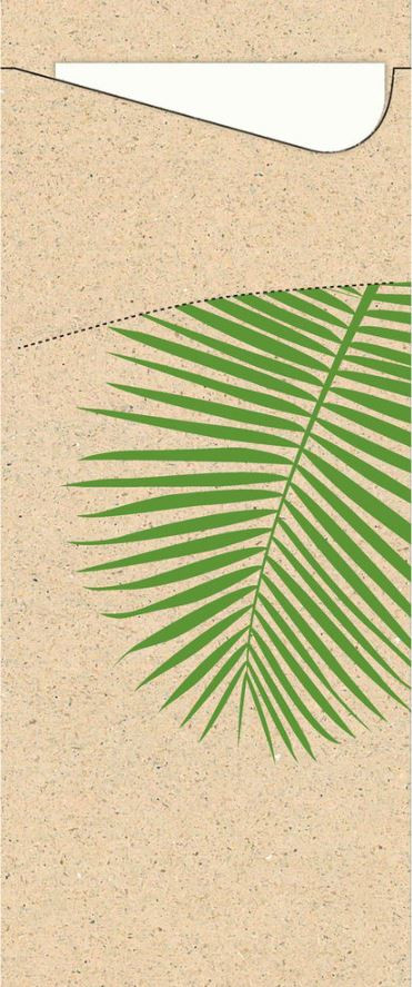 Billede af DUNI GO DUNI SACCHETTO TISSUE 8,5x19 cm Leaf Inkl. Hvid serviet 500 stk (187069)