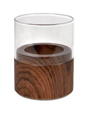DUNI GO NEAT Lysestage Dark Wood Glas 70 x61 mm 10 stk (195780)