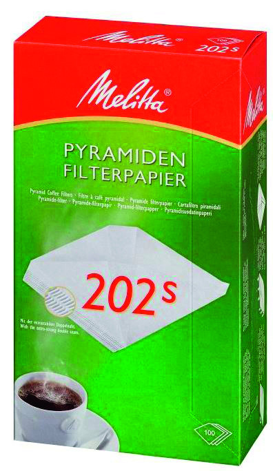 Kaffefilter pyramide hvid 202 500stk Melitta