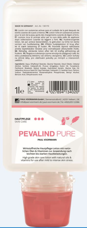 Pevalind Pure hudpleje lotion 1 x10 stk uden parfume