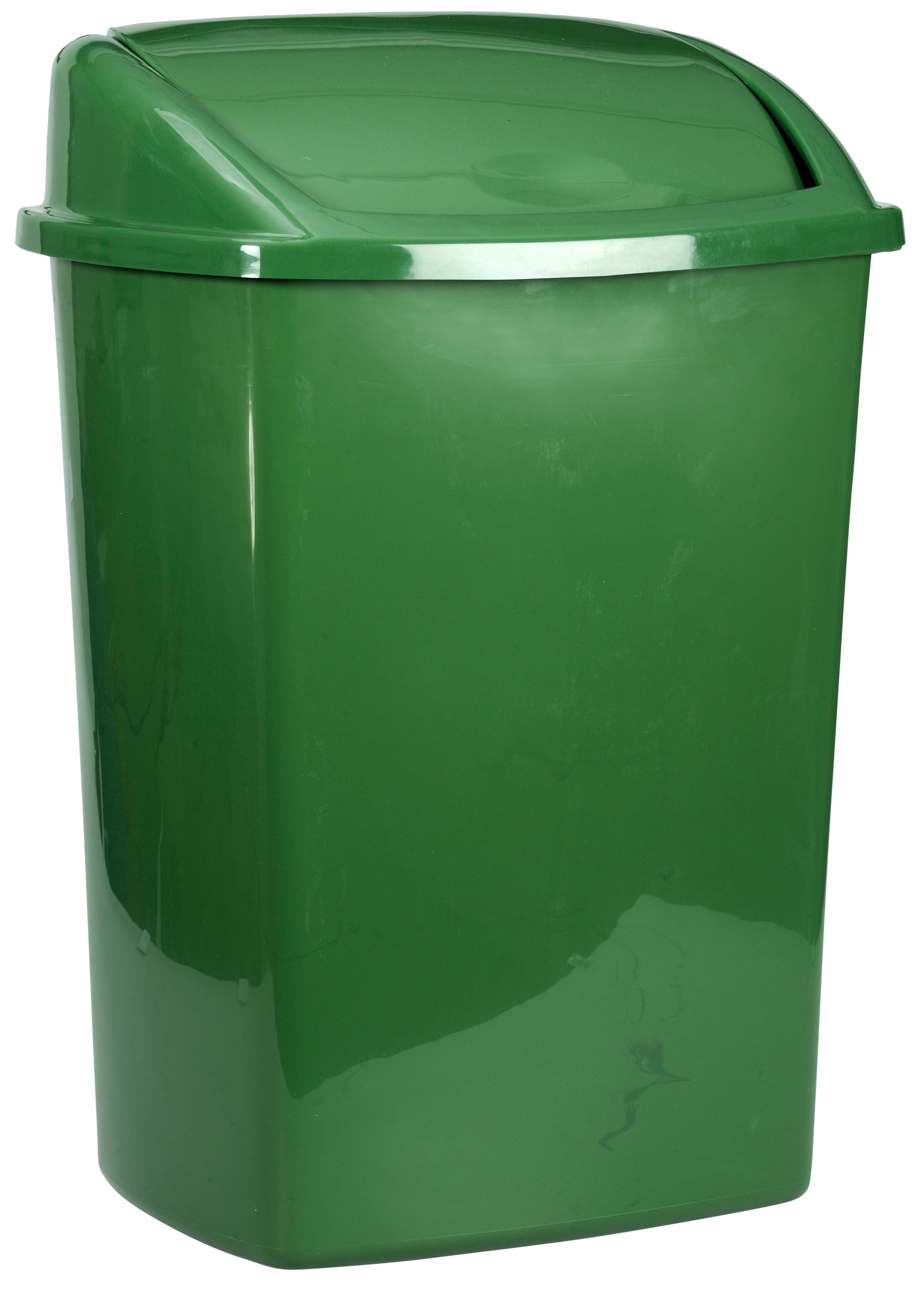 Affaldsspand 30x40x68 cm, 50 l, Grøn Plast med svinglag