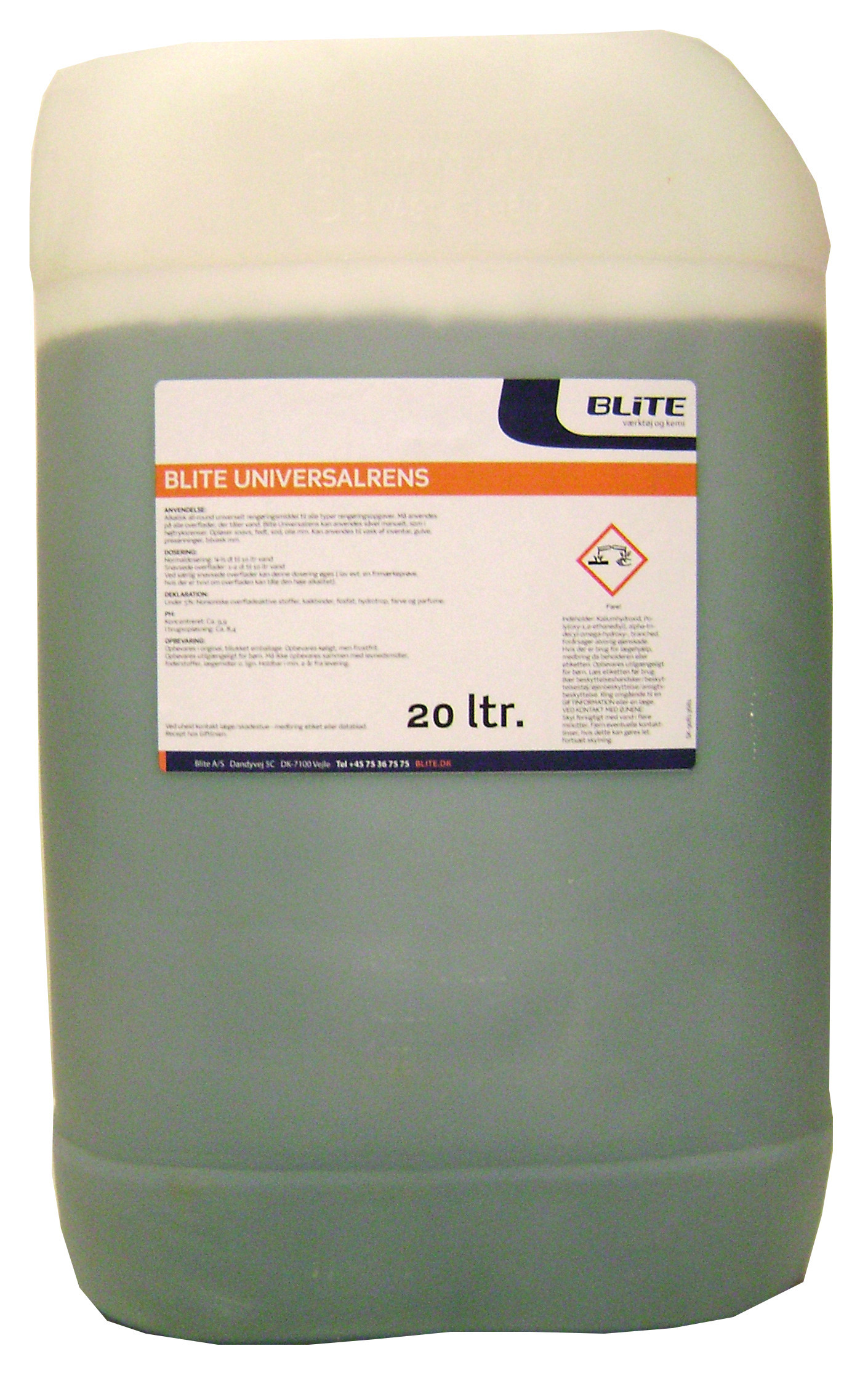 Se BLITE Universalrens 200 l Alkalisk med farve og parfume (BUR-200) hos BLITE