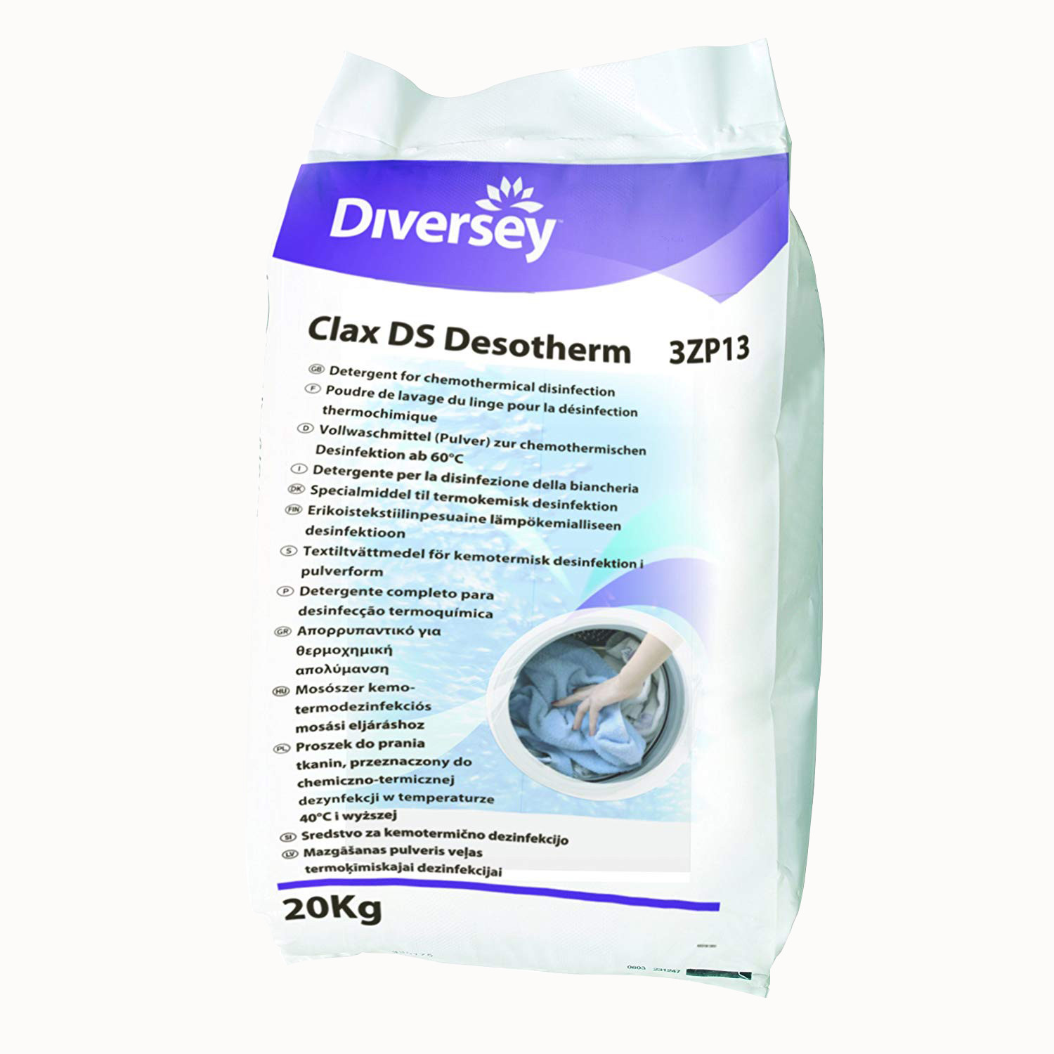 Se Diversey Clax DS Desotherm Desinficerende vaskepulver 20 kg hos BLITE