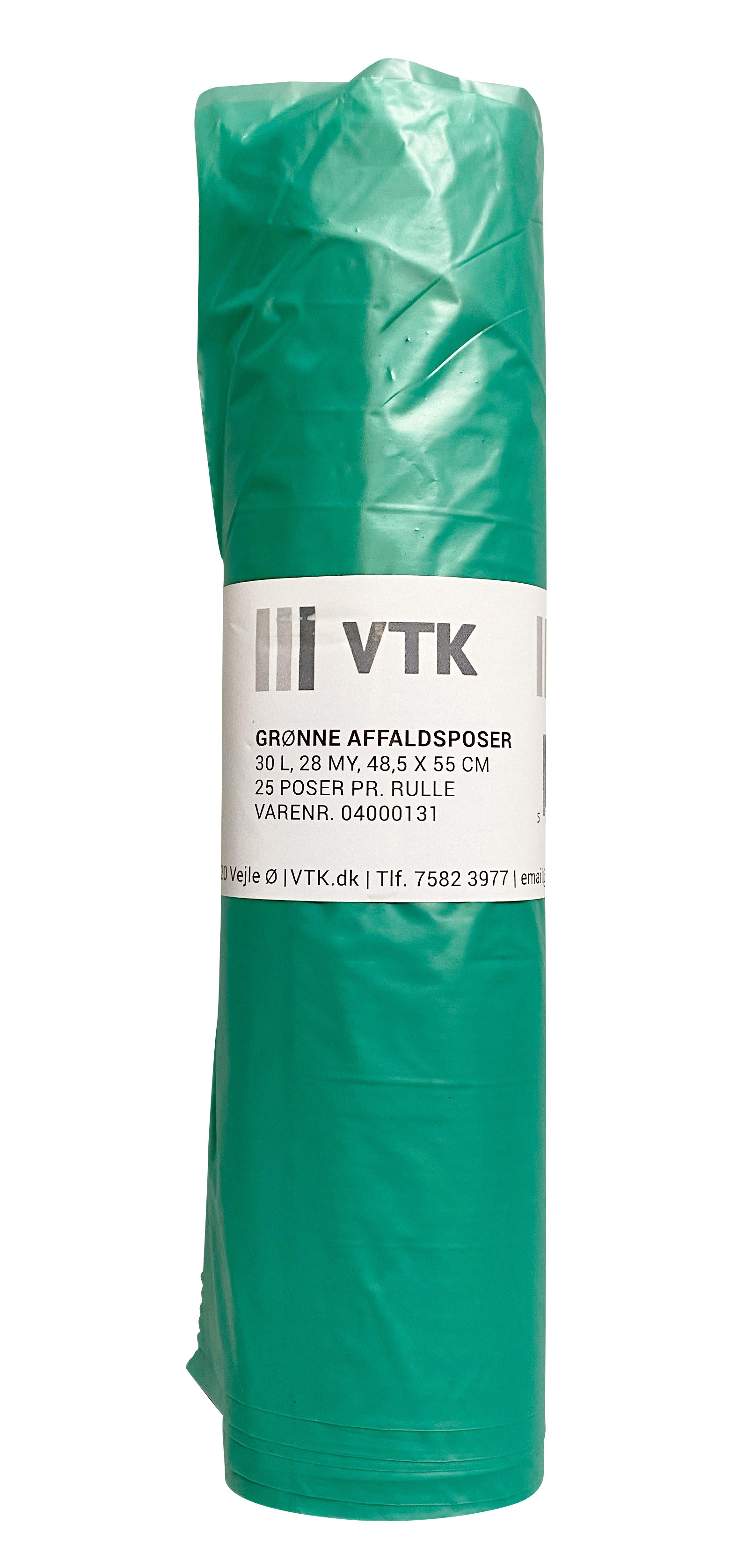 Se VTK Posen Affaldspose Grøn 30 l 20 rl 48,5 x 55 cm 28 my 25 ps/rl (450118) hos BLITE