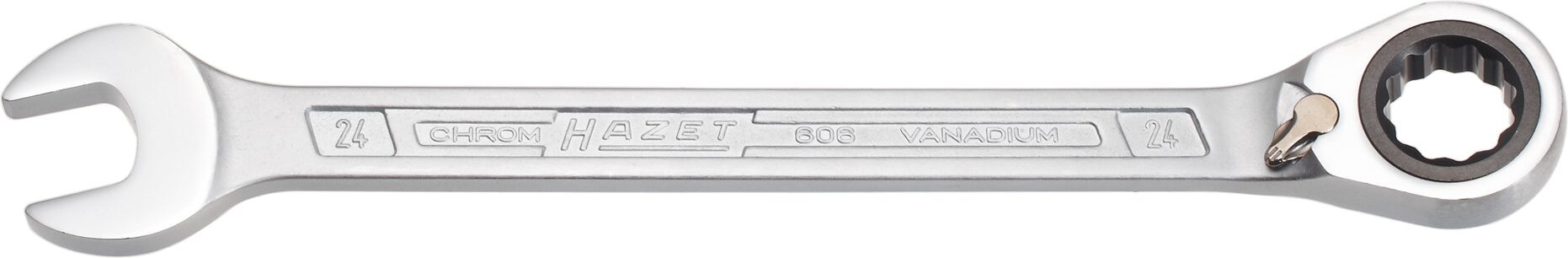HAZET Ringgaffelnøgle med skralde 24 mm (606-24)