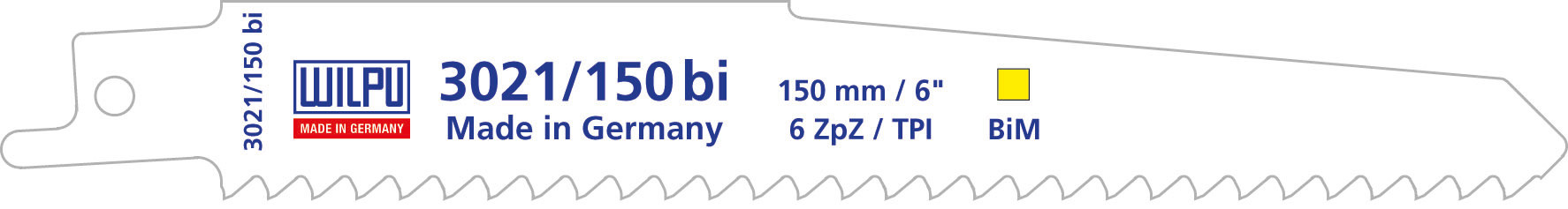 WILPU Bajonetsavklinge 3021/150 bi-metal til træ og plast - 5 styk (1226500005)