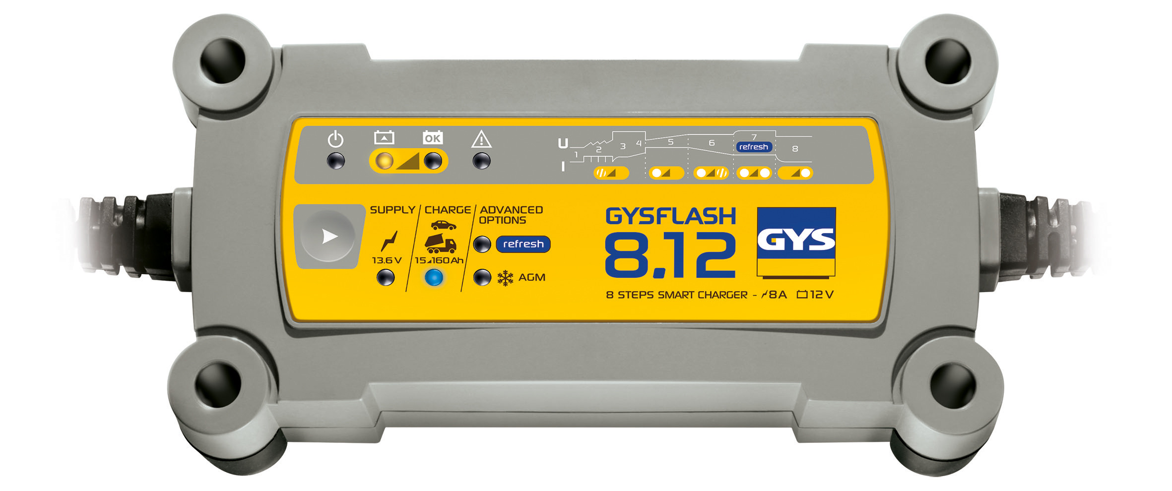 Gysflash 8,12 12v lader 12V   8A (029385)