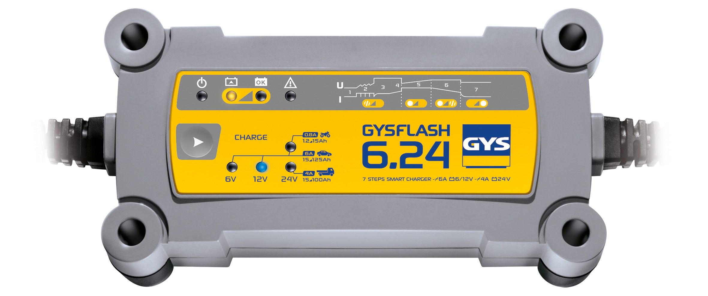 GYS Gysflash 6,24 6-24 v lader 6/12V lig 6A 24V lig 4A (029460)