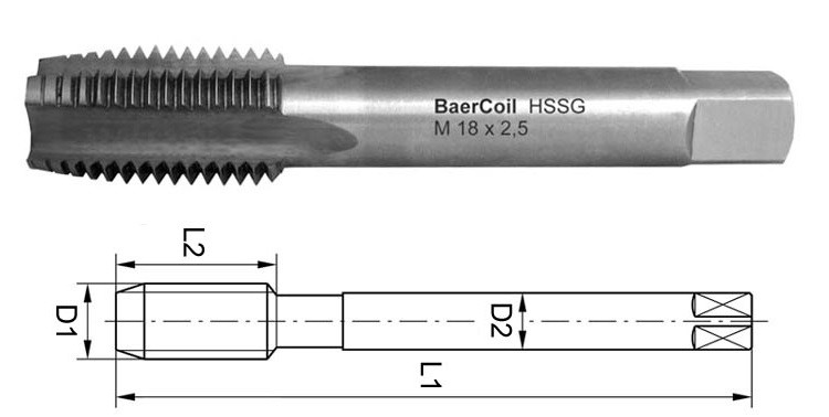 Se BAER STI TAP M8x1,25 mm Snittap til Coils (B3011) hos BLITE
