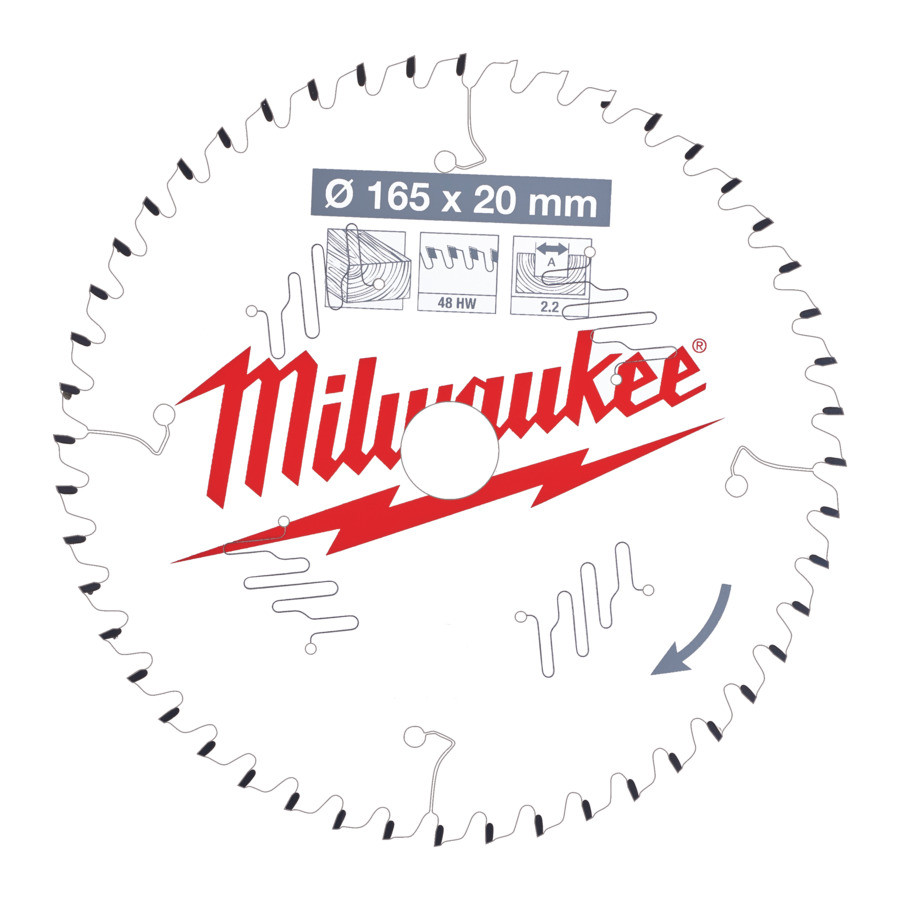 Se Milwaukee Rundsavklinge W165X20X2,2X48 (4932471295) hos BLITE