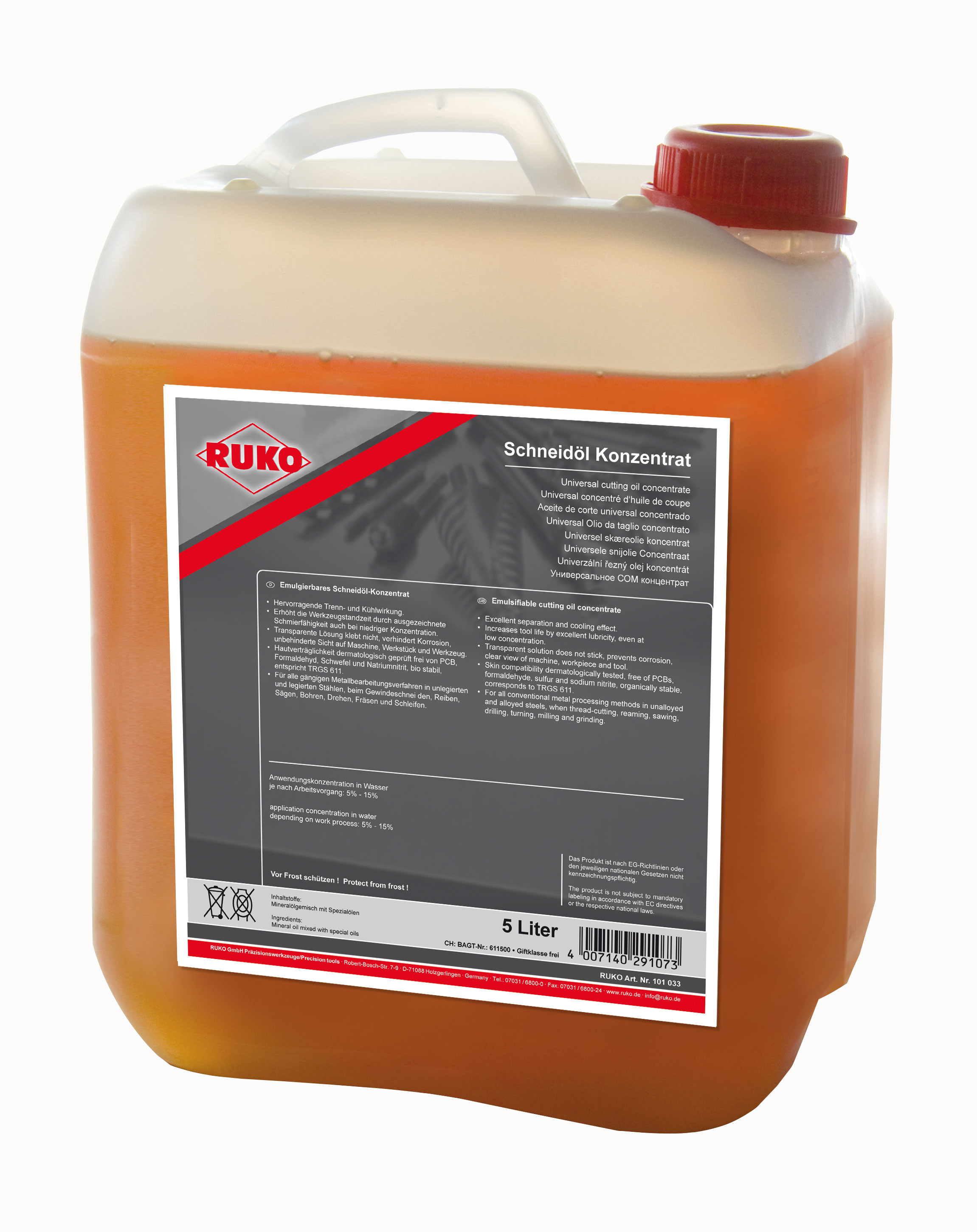 RUKO skæreolie 5L Blande 5-15% (101033)