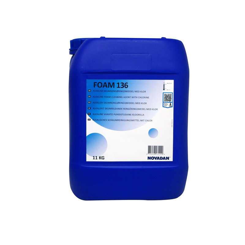 Skumrengøring Novadan Foam 136 20 l Alkalisk/affedtende med klor