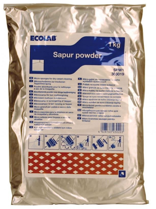 Se Ecolab Sapur Powder Tæpperens 10 x 1 kg (3030190) hos BLITE
