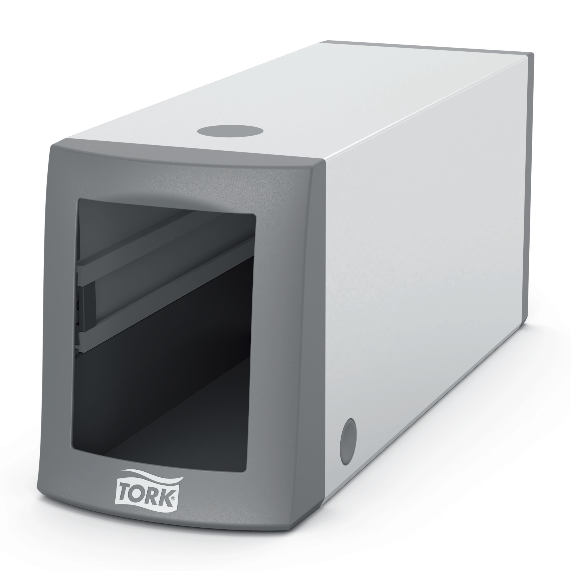 Se TORK Dispenser Serviet N2 Disk Gra Plast 13,4 x 10,5 x 31,1 cm (271700) hos BLITE