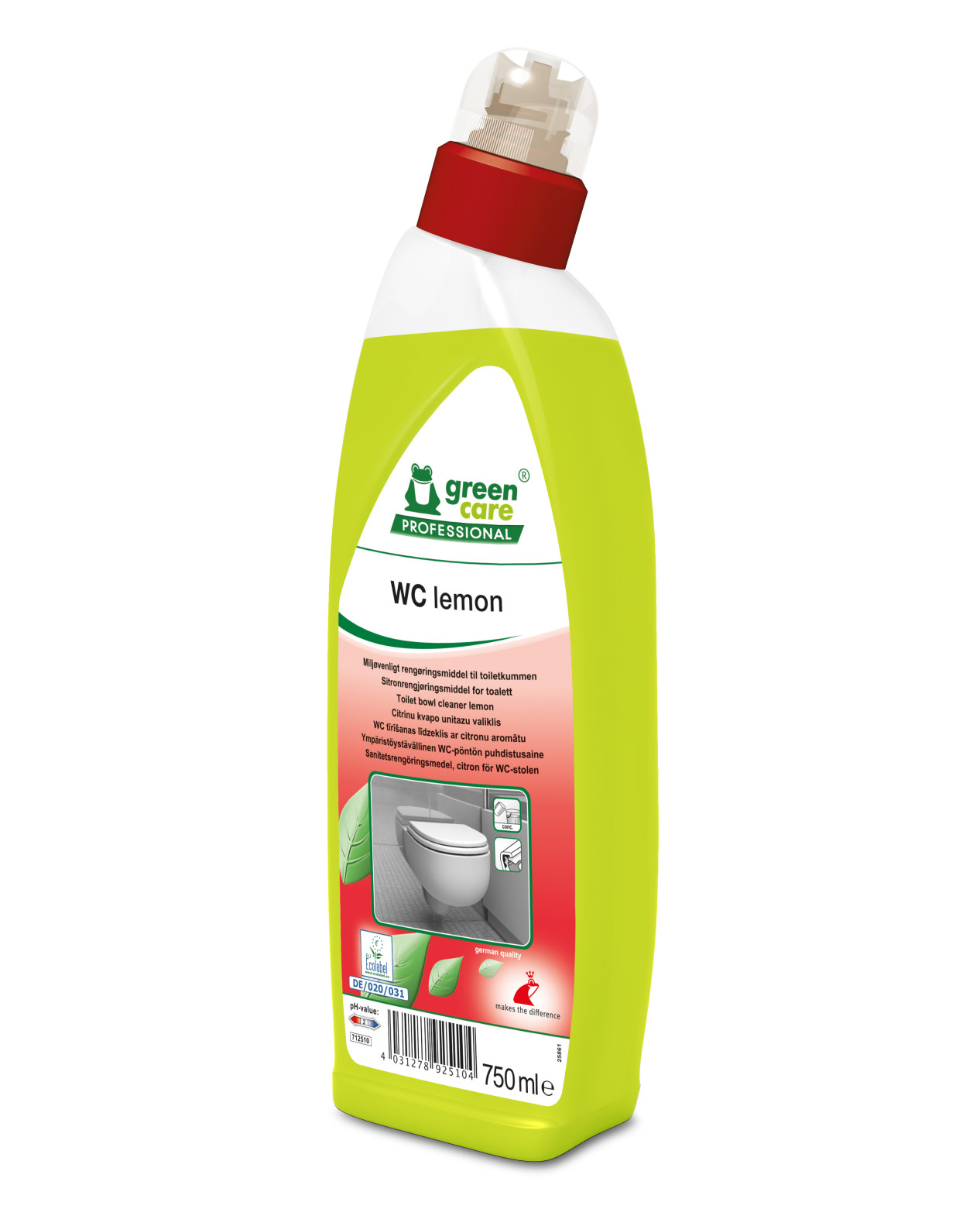 Green Care Prof Toiletrens Lemon 10 x 750 ml Med parfume (712510)