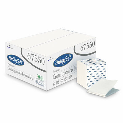 BulkySoft Toiletpapir Bulk 2-lag Hvid 11 x 19 cm Premium 9000 ark (67550)