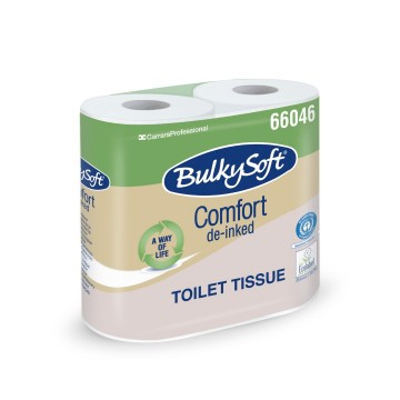 BulkySoft Toiletpapir 2-lag P 46 m Hvid Comfort 10 x 4 rl (66046)
