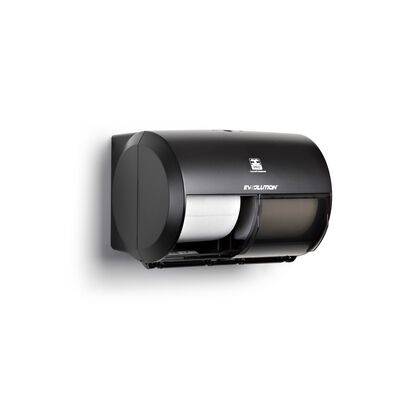 BulkySoft Dispenser EVS Toiletpapir 2 rl Compakt uden hylse Sort vandret (01376)