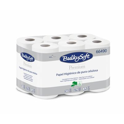BulkySoft Toiletpapir 2-lag P 36 m Hvid Premium 4 x 12 rl (66490)