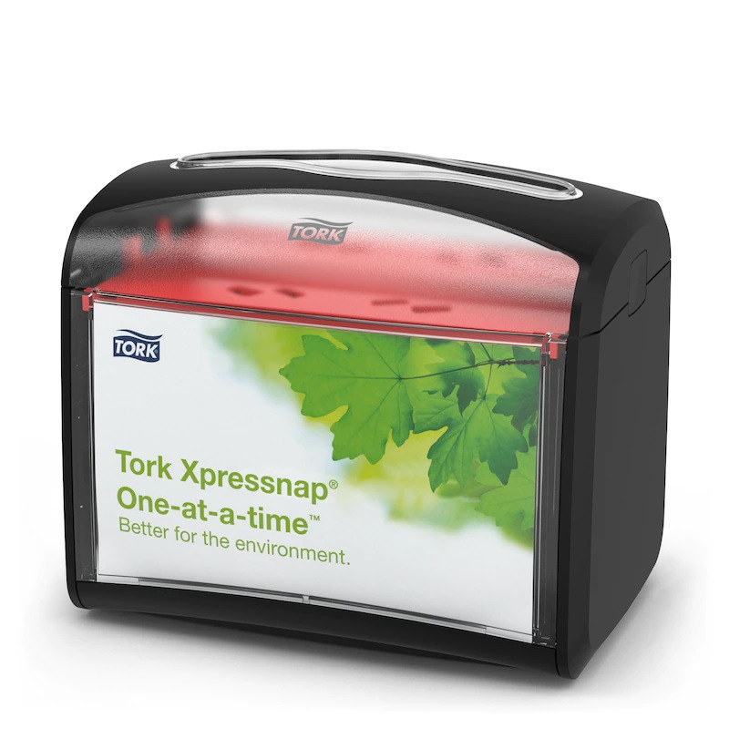 Se TORK Dispenser Xpressnap N4 Bord Sort 15,5x20,1x15 cm (272611) hos BLITE