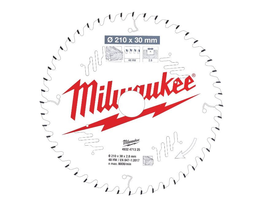 Milwaukee rundsavsklinge W210x30x48T (4932471325)