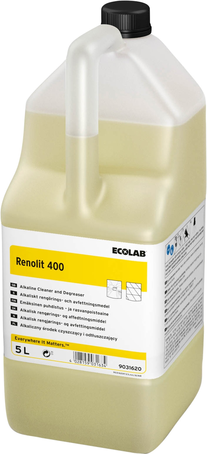 Se Ecolab Renolit 400 Grundrengøring 2x5 l uden farve/parfume hos BLITE