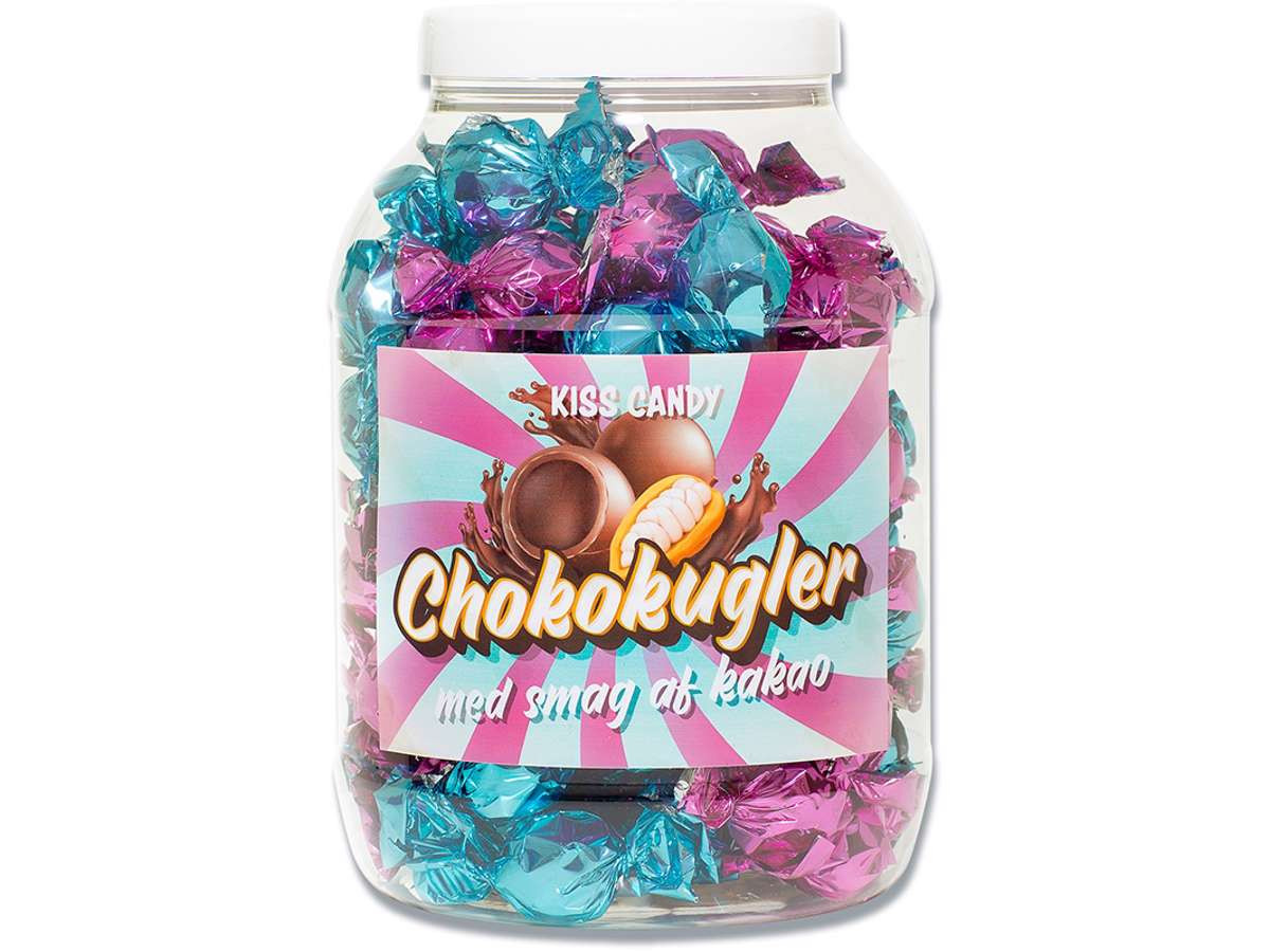 Billede af Chokokugler Kakao 6 x 1 kg Pink/bla