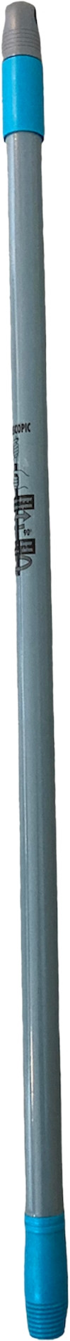 Teleskopskaft med gevind 130 cm Gra/turkis, Metal