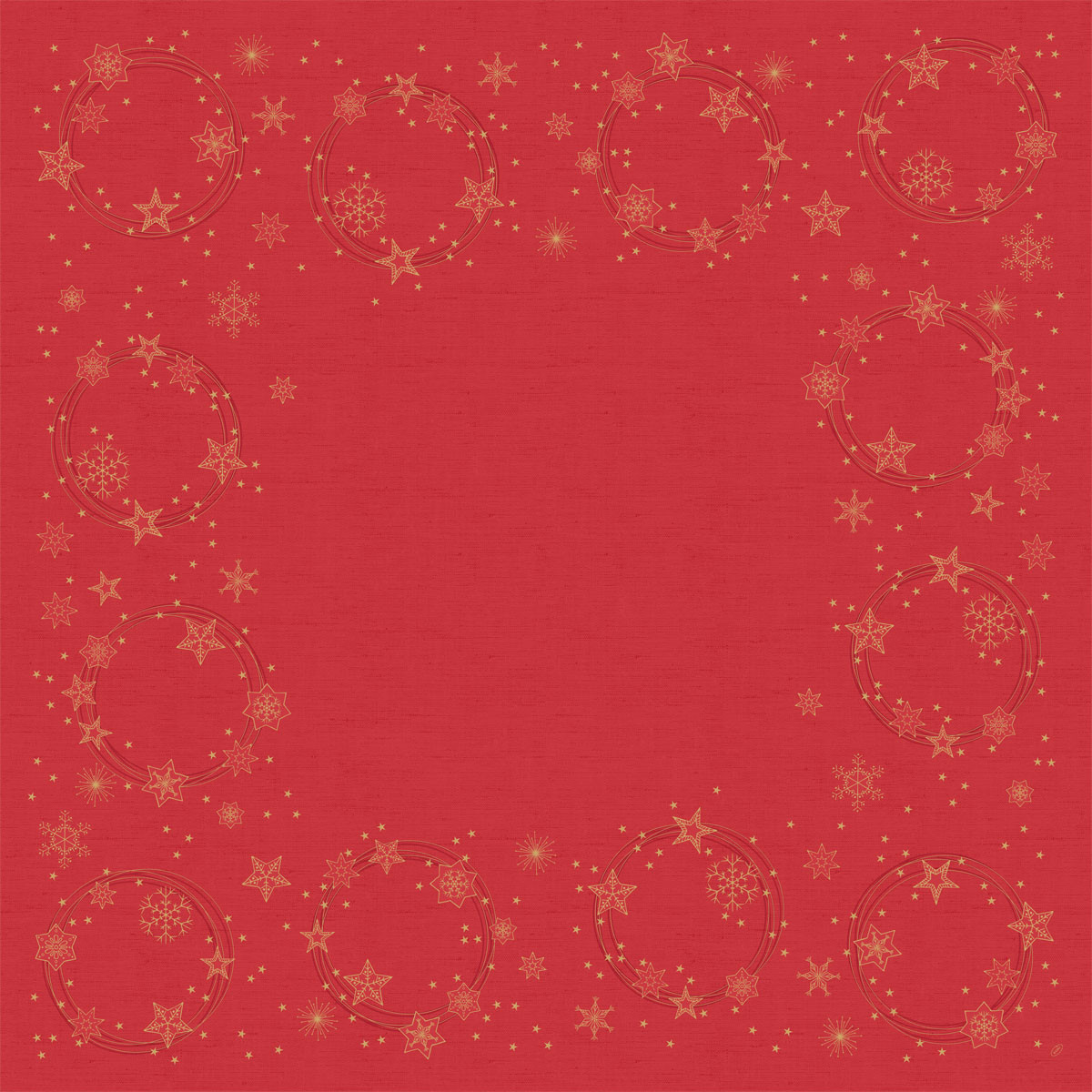 DUNI JOY DUNISILK Stikdug 84x84 cm Star Shine Red 100 stk (200865)