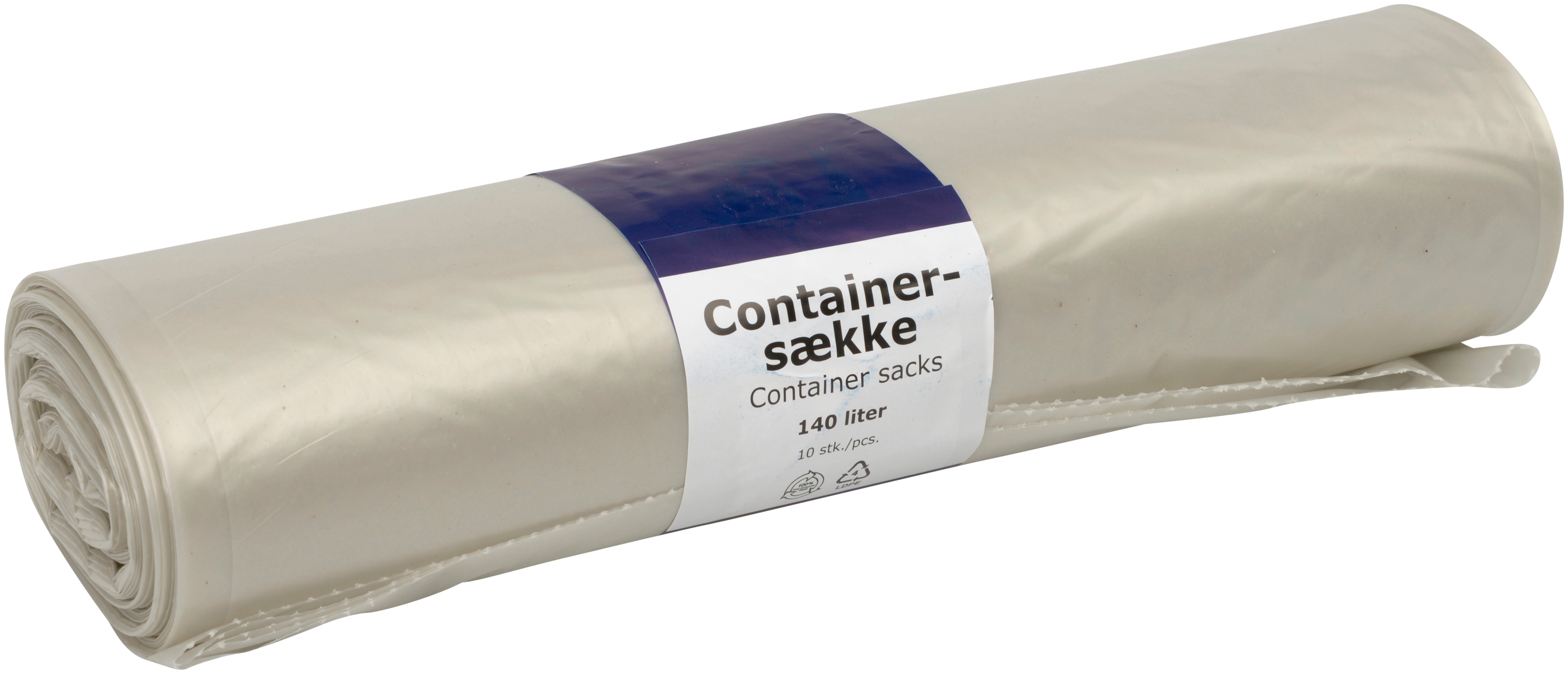 Containersæk Klar 140 l, 92 x 144,5 cm 40 my, 12 rl, 10 ps/rl