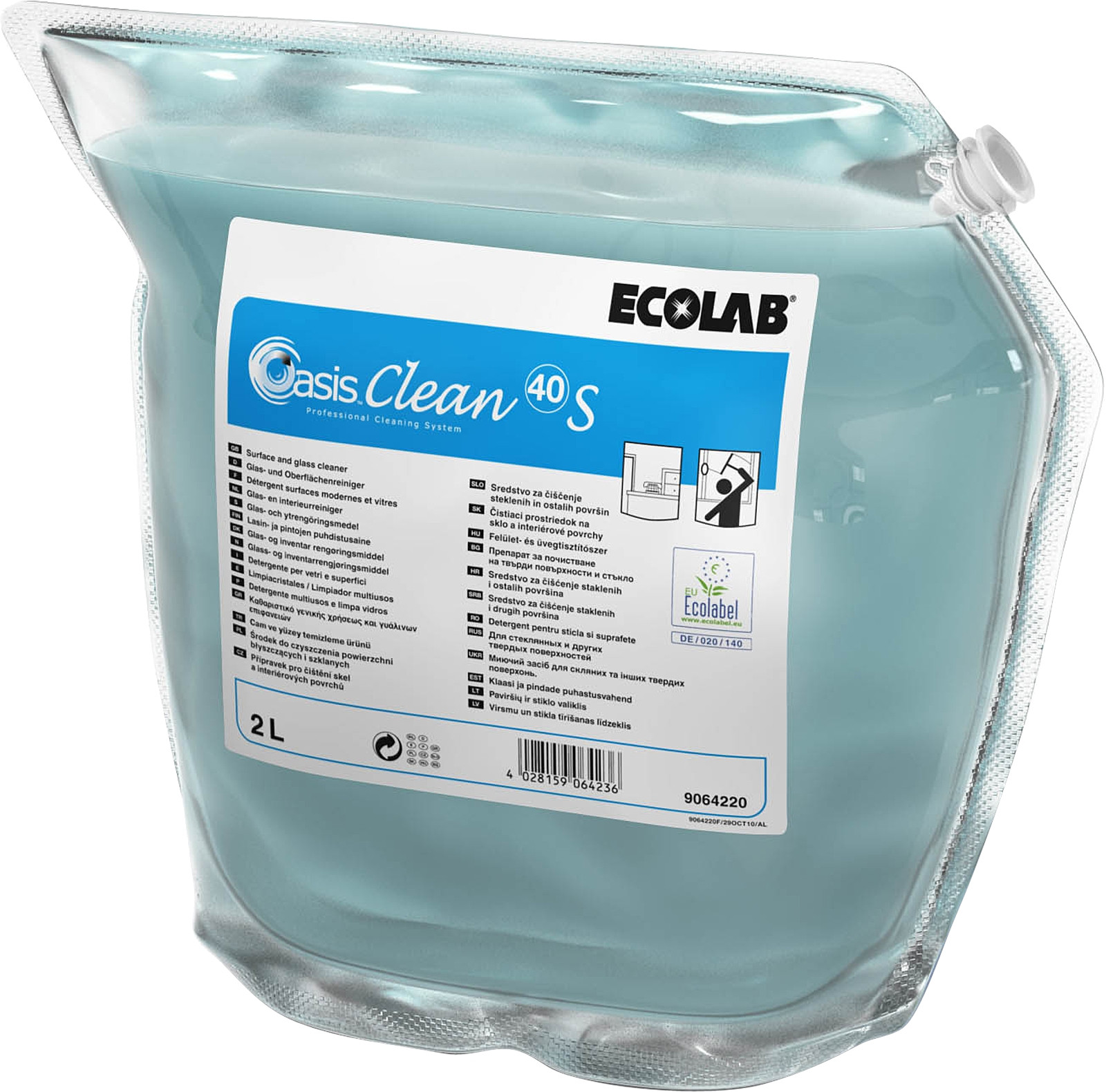 Ecolab Oasis Clean 40 S, 2 x 2 l Glasrens (9064220)