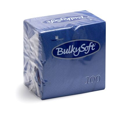 BulkySoft Serviet 3-lag 40x40 cm Bla 1/4-fold 100 stk (32032)