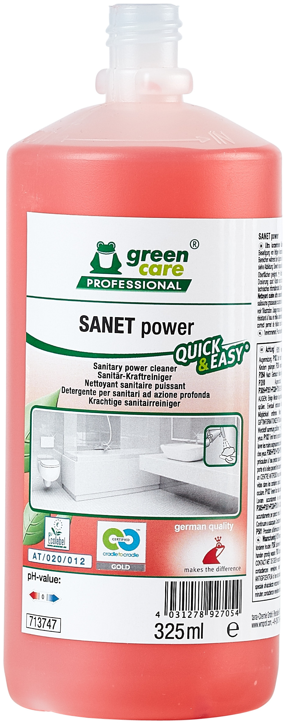 Se Green Care Prof Sanet Power 6 x 325 ml Quick & Easy Kalkfjerner (716327) hos BLITE