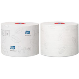 TORK Toiletpapir T6 2-lag 100 m 27 rl Hvid Advanced Mid-Size