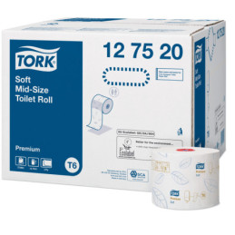 TORK Toiletpapir T6 2-lag 90 m 27 rl Hvid Premium Soft (127520)