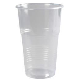 Plastglas klar 50 cl 14 cm Ø9,5 1000 stk med riller, fadølsglas