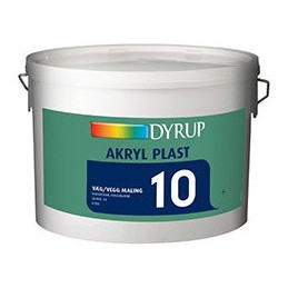 Dyrup akryl plast væg 10 - hvid -10,00l