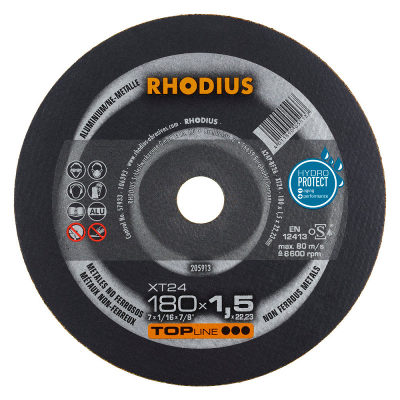 RHODIUS Skæreskive til Aluminum XT 24 180 mm 1,5x22,2 mm