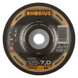 RHODIUS Skrubskive rustfrit stål RS 38 Ø125 mm 7,0 x 22,23 mm