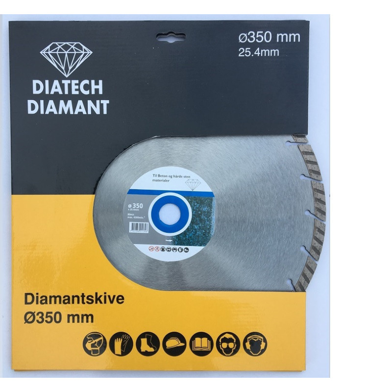 DIATECH DIAMANT Turbo diamantklinge Ø350 mm (1250-62)