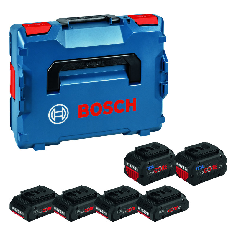 Køb BOSCH Professional Batteripakke 4x4.0 2x8.0AH ProCORE 18V (1600A02A2T) hos BLITE.dk