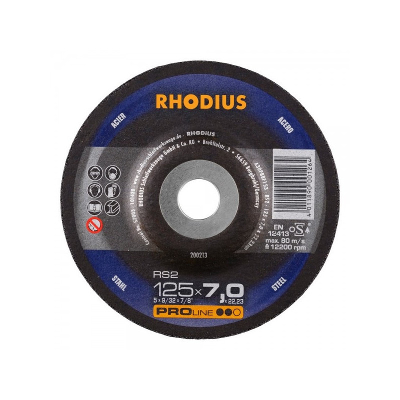 RHODIUS Skrubskive RS 2 Ø230 mm 7,0 x 22,23 mm (200274)
